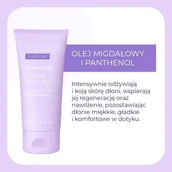Sylveco Pure Line, krem do rąk, regenerujący, 50 ml