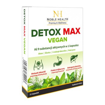 Detox Max Vegan, (Noble Health) kapsułki, 21 szt.