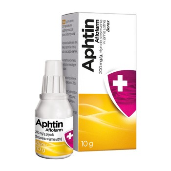 Aphtin, 200 mg/g, płyn do stosowania w jamie ustnej, (Aflofarm), 10 g