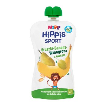 HiPP BIO od pokoleń, SPORT Gruszki-Banany-Winogrona z owsem, po 1. roku, 120 g