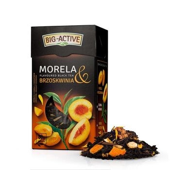 Big-Active, herbata czarna Morela & Brzoskwinia, 80 g