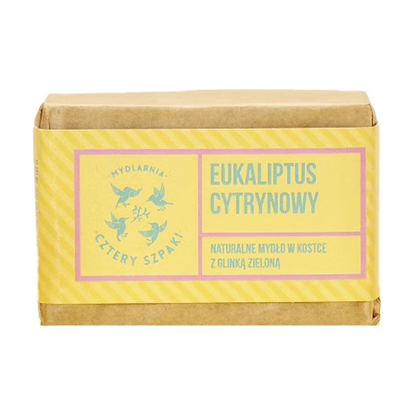 Cztery Szpaki Mydlarnia 4 Szpaki, Eukaliptus Zitrone, natürlich Stückseife, 110 g