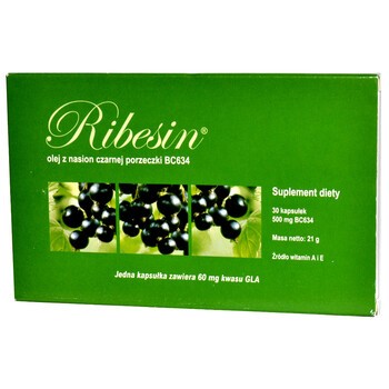 Ribesin, kapsułki, olej z nasion czarnej porzeczki, 30 szt.