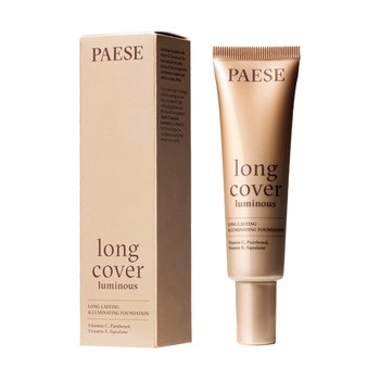 Paese Long Cover Luminous, podkład rozświetlający, 01 Light Beige, 30 ml