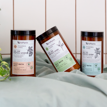 Vis Plantis Pharma Care, sól do kąpieli stóp, zielona herbata + mocznik, 560 g