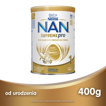 Nestle Nan Supremepro 1, mleko początkowe w proszku dla niemowląt od urodzenia, 400 g