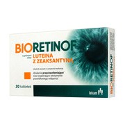 Bioretinof luteina z zeaksantyną, tabletki powlekane, 30 szt.