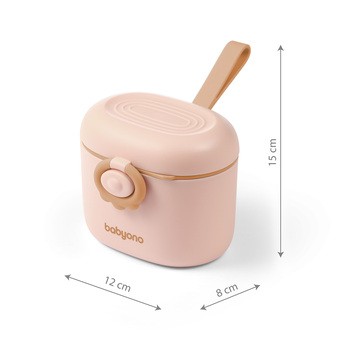 BabyOno, przenośny pojemnik na mleko w proszku, beżowy, 1 szt.