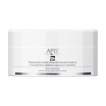 Apis, Naturalne masło shea do masażu twarzy z marokańskim olejkiem arganowym i baobabu, 100 g