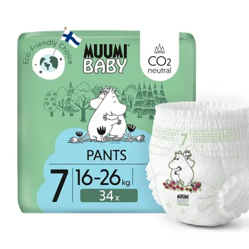 Muumi Baby Pants, pieluchomajtki, 7 (16-26 kg), 34 szt.