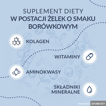 DOZ Product Jelly Collagen, żelki, smak borówkowy, 50 szt.