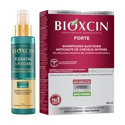Zestaw Bioxcin, szampon ziołowy przeciw silnemu wypadaniu włosów, 300 ml + regenerująca odżywka w sprayu, 150 ml https://azcdn.doz.pl/image/d/product/a7833376-scale-180x180.png