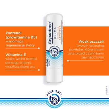 Bepanthen Derma Lipstick, pomadka do ust SPF50, 4,5 g