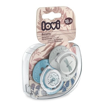 Canpol Lovi, smoczek uspokajający silikonowy, dynamiczny, Botanic Boy, 18 m+, 2 szt.