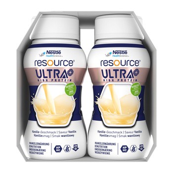 Resource Ultra+, płyn, smak waniliowy, 125 ml x 4
