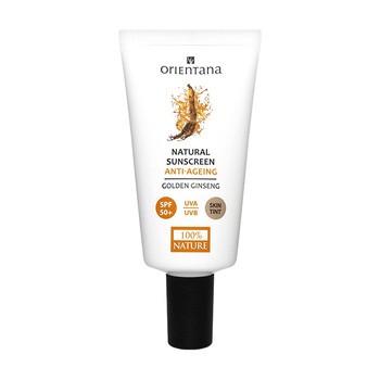 Orientana Natural Sunscreen, krem do twarzy SPF 50+ z pigmentem, 50 ml