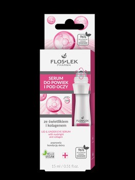 Flos-Lek, serum do powiek pod oczy ze świetlikiem i kolagenem, 15 ml