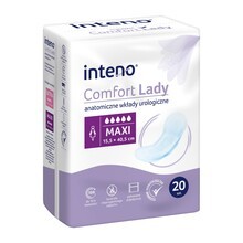 Inteno Comfort Lady, wkłady anatomiczne urologiczne, Maxi, 20 szt.