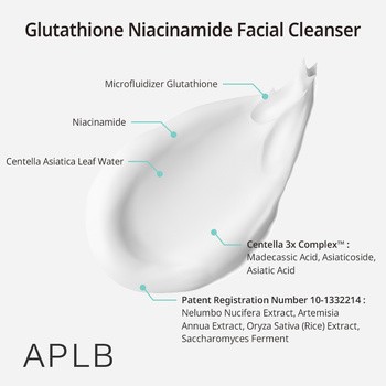 APLB Glutathione Niacinamide Facial Cleanser, oczyszczający żel do mycia twarzy z glutationem i niacynamidem, 80 ml