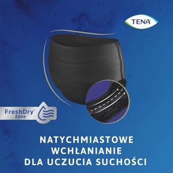 Tena Lady Pants Plus, majtki chłonne, Black, rozmiar L, 8 szt.