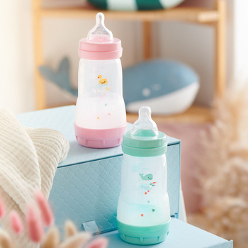 MAM Perfect Start, butelka antykolkowa, 2+ miesięcy, różowa, 1 szt.