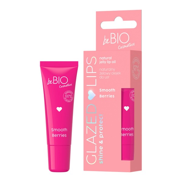 beBIO BeBio Glazed Lips, żelowy olejek do ust, smooth berries, 10 ml