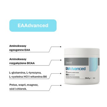 OstroVit EAAdvanced, proszek, smak gruszkowy, 360 g