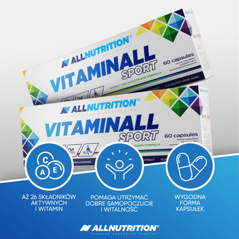 Zestaw 2 x Allnutrition Vitaminall Sport, kapsułki, 60 szt.