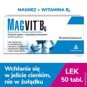 Magvit B6, tabletki dojelitowe, 50 szt.