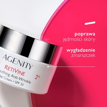Agenity Retivine 2°, wygładzający krem preciwzmarszczkowy na dzień, SPF 20, 50 ml
