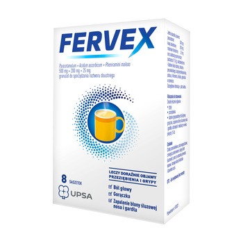 Fervex, granulat do sporządzania roztworu doustnego, 13 g, 8 saszetek