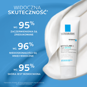 Zestaw La Roche-Posay Effaclar H ISO-Biome, krem nawilżający do twarzy, 40 ml + kojący krem myjący, 390 ml