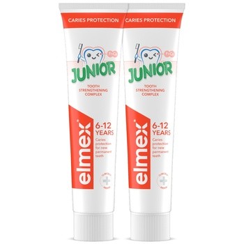 Elmex Junior, pasta do zębów dla dzieci 6-12 lat, 2 x 75 ml