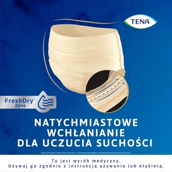 Tena Lady Pants Plus, majtki chłonne, Creme, rozmiar L, 8 szt.