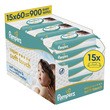 Pampers Aqua Soft Touch, nawilżane chusteczki dla dzieci, 15 x 60 szt.