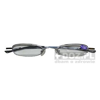 Okulary do czytania +1,5 Dptr, w metalowym etui, (Niwa)