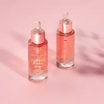 Zestaw Crystallove, serum, 30 ml + mgiełka z kwarcem różowym, 100 ml + kosmetyczka, 1 szt.
