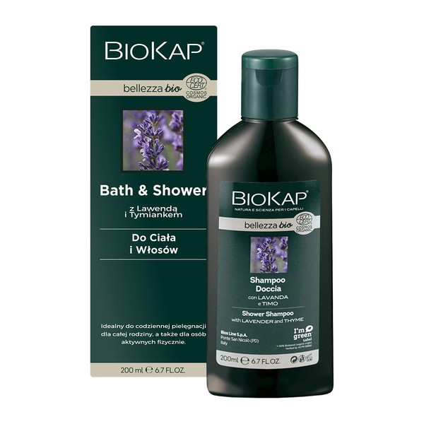 Biokap Biokap Belleza BIO, szampon i płyn pod prysznic, 200 ml