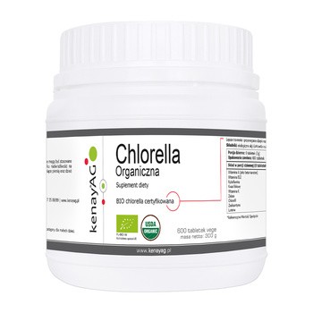 KENAY Chlorella Organiczna, tabletki, 600 szt.