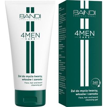 Bandi 4MEN Care, żel do mycia twarzy, włosów i zarostu, 150 ml
