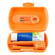 Curaprox Travel Set Kids, zestaw podróżny dla dzieci 6-12 lat, pomarańczowy, 1 szt.