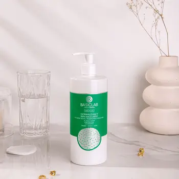 BasicLab Micellis, Płyn micelarny do skóry tłustej, trądzikowej i wrażliwej, 500 ml