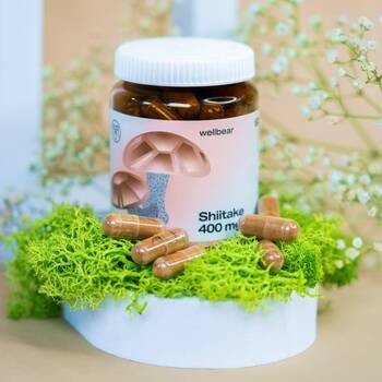 Wellbear Shiitake (Twardnik japoński) 400 mg, kapsułki, 60 szt.