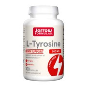 Jarrow Formulas, L-Tyrosine, 500 mg, kapsułki, 100 szt.        