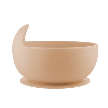 Canpol Babies, miseczka silikonowa z przyssawką, 330 ml, beżowa, 1 szt.