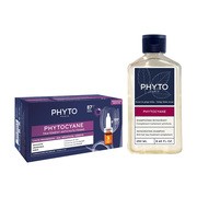 Zestaw Phytocyane, szampon uzupełniający kurację przeciw wypadaniu włosów dla kobiet, 250 ml + kuracja przeciw wypadaniu włosów dla kobiet, 12 ampułek x 5 ml https://azcdn.doz.pl/image/d/product/e6a7568c-scale-180x180.png