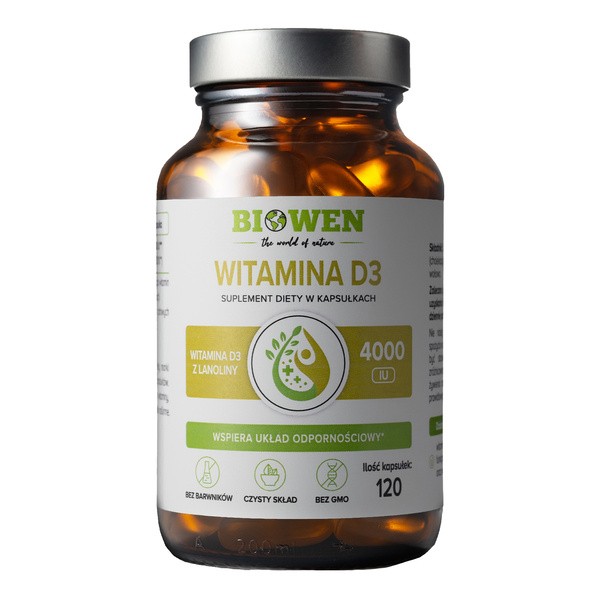 Witamina D3 4000 IU 120 kapsułek [Biowen] - Biowen