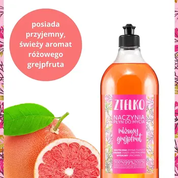 Zielko, Płyn do mycia naczyń, różowy grejpfrut, 1000 ml