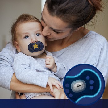 Canpol Lovi Stardust, smoczek silikonowy uspokajający, dynamiczny 0-3 m, zielony, 2 szt.