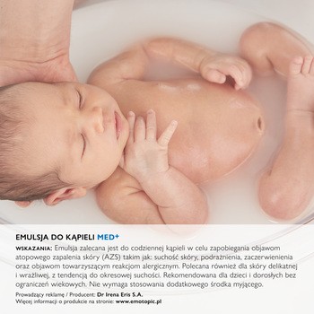 Emotopic E Med+, emulsja do kąpieli do codziennego stosowania, 400 ml